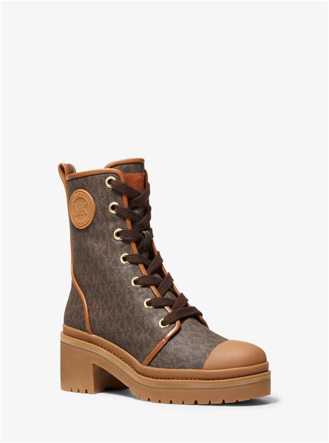 corey logo combat boot